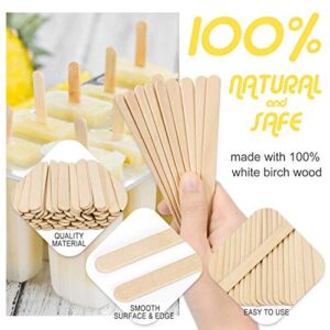 Magicfly 1000pcs Popsicle Sticks, Natural Wooden Food Grade Craft Sticks, 4-1/2 Inch Great Bulk Ice Cream Sticks for Craft Project, Home Decoration