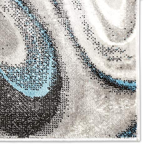 Home Dynamix Modern Abstract Area Rug, 7'9"x10'2" Rectangle, Mutli-Blue