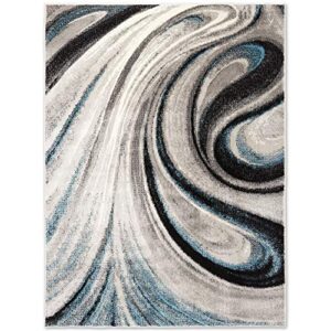 Home Dynamix Modern Abstract Area Rug, 7'9"x10'2" Rectangle, Mutli-Blue