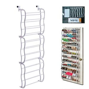 fancy buying over the door shoe rack holder - 36 pair shoes hanging shelf storage shoe organizer with hooks
