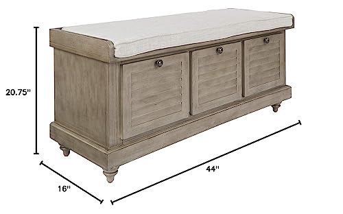 OSP Home Furnishings Dover Bench Antique Grey