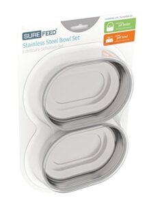 sure petcare surefeed stainless steel bowl