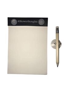healpt waterproof shower notepad with pencil - shower notebook with waterproof paper