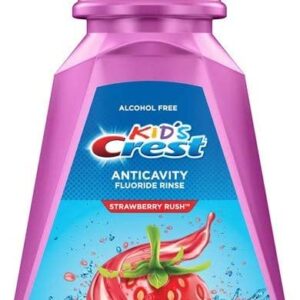 Crest Rinse Anti-Cavity Fluoride Strawberry 16.9 Ounce (500ml) (2 Pack)
