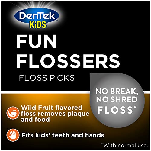 DenTek Kids Fun Flossers, Limited Edition Monster Flossers, 75 Count (Pack of 3)(Packaging May Vary)
