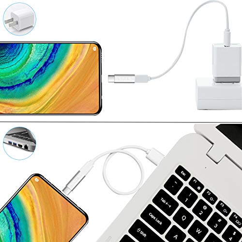 ARKTEK USB-C Adapter i OS Lighting Cable (Female) to USB Type C (Male) - Charging Adapter with 56K Resistor, Compatible for Galaxy S20 Note 10 Pixel 4 and More, Sivler Aluminum (4 Pack)