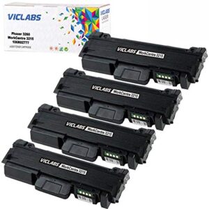 compatible 3215 3260 106r02777 toner cartridge, replacement for xerox workcentre 3215 toner cartridge for xerox phaser 3260 3260dni 3052 3215ni 3225dni-high yield 3,000 pages(4 packs)