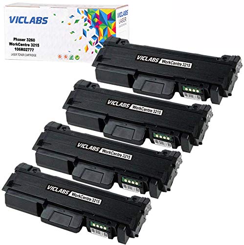 Compatible 3215 3260 106R02777 Toner Cartridge, Replacement for Xerox WorkCentre 3215 Toner Cartridge for Xerox Phaser 3260 3260DNI 3052 3215NI 3225DNI-High Yield 3,000 Pages(4 Packs)