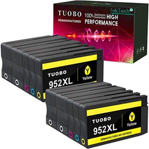 tuobo remanufactured ink cartridge replacement for hp 952 xl 952xl to use with officejet pro 8710 8720 8740 7740 8200 8210 8216 8700 8715 8725 8728 8730 (10=4bk+2c+2m+2y)