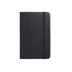 small pocket notebook 3.5" x 5.5" hardcover lined paper mini notepad with black leather sketchbook composition notebook 1 pack