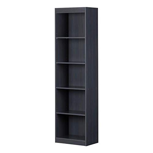 South Shore Axess 5-Shelf Narrow Bookcase, Blueberry