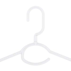 Woolite 5 Pack Swivel Neck Hangers, Good for Blouses, Pants, Dresses, White