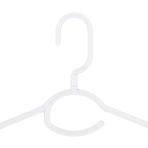 Woolite 5 Pack Swivel Neck Hangers, Good for Blouses, Pants, Dresses, White