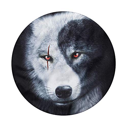 Wolf Yin Yang Red Eyes PopSockets PopGrip: Swappable Grip for Phones & Tablets