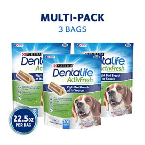 Purina DentaLife Dental Care Small/Medium Dog Chews, ActivFresh Daily Oral Care - 30 ct. Pouch