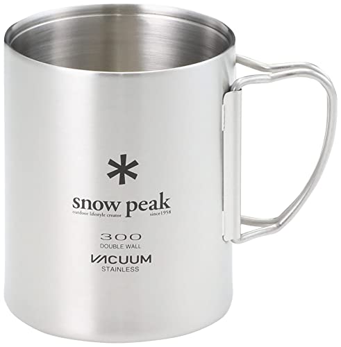 Snow Peak Unisex's MG-213 Stainless Steel Vacuum Double Wall 300 Mug, Silver, 300ml