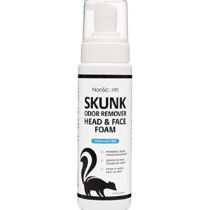 Skunk Odor Remover Head & Face Foam – Removes Skunk Odor from Pets, Carpets, Clothing and More – 7.5-Ounce