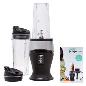 ninja personal blender for shakes, smoothies, food prep, and frozen blending with 700-watt base and (2) 16-ounce cups with spout lids (qb3001ss) (renewed)