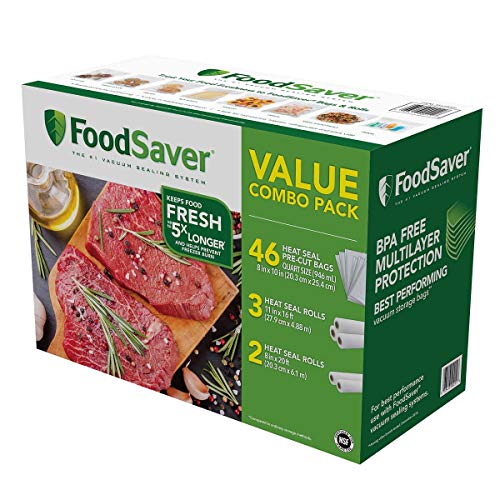 FoodSaver Bag Combo Rolls & Precut Bags in 1 Pack