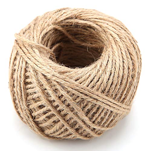 Mini Wooden Clips, 250pcs Natural Wooden Mini Photo Clips Clothespin Craft Decoration Clips with 1 Roll 50 Meter Jute Twine Crafts Decor