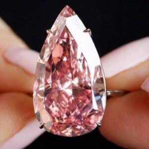 Opal Jewelry Womens Fashion Rose Gold Pear Cut Ring Eternity Pink Sapphire Waterdrop Jewelry (7)