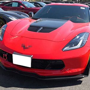 iJDMTOY Red Track Racing Style Front Bumper Tow Hook Ring Compatible With 2014-2019 Chevrolet Corvette Z06 ZR1 Z51, Made of Light Weight CNC Aluminum