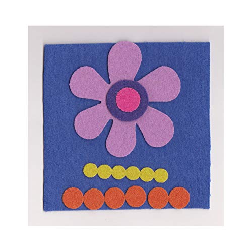 Wonderfil Sue Spargo Pre-Cut Wool Applique Pack, Flower - Colorway 2 (Larkspur Background)
