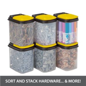 Buddeez Bits and Bolts Storage Containers, 12 Pack, Yellow