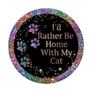 Cat Paw Print Funny Sayings Kitten Themed Quote Rainbow PopSockets Swappable PopGrip