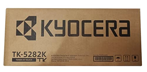 Kyocera 1T02TW0US0 Model TK-5282K Black Toner Kit For use with Kyocera ECOSYS M6235cidn, M6635cidn and P6235cdn A4 Multifunctional Printers; Up to 13000 Pages Yield at 5% Average Coverage