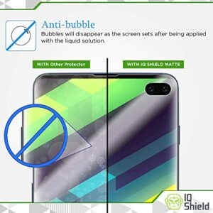 IQ Shield Matte Screen Protector Compatible with Galaxy S10 Plus 6.4 inch (Max Coverage)(2-Pack) Anti-Glare Anti-Bubble Film (NOT Compatible with Verizon S10 5G 6.7)