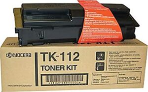 kyocera 1t02fv0us0 model tk-112 black toner kit ffor use with kyocera fs-720, fs-820, fs-920, fs-1016mfp and fs-1116mfp laser printers; up to 6000 pages yield based on @ 5% coverage