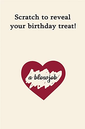 Scratch Birthday Card, Funny Naughty Birthday Card for Boyfriend Husband Fiance Wife Girlfriend