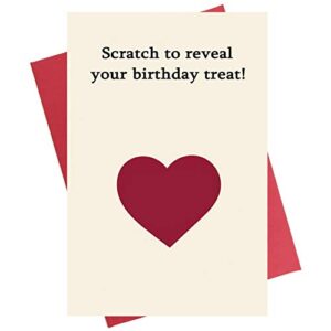 Scratch Birthday Card, Funny Naughty Birthday Card for Boyfriend Husband Fiance Wife Girlfriend