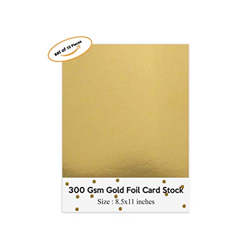 Gold Foil Mirror Card Stock Reflective mirrored cardstock Gold shimmer Heavy Weight Paper Board 8.5 x 11 Heavy weight 300 GSM Card stock