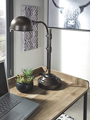 Signature Design by Ashley Gerdanet Casual 43" Sleek Home Office Writing Desk, Beige & Black