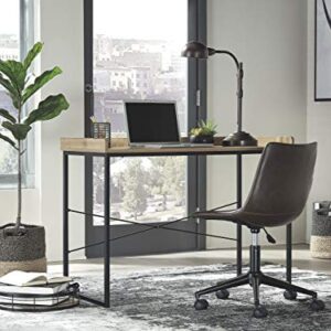 Signature Design by Ashley Gerdanet Casual 43" Sleek Home Office Writing Desk, Beige & Black