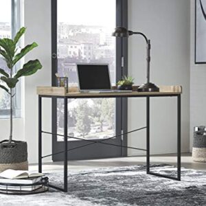 Signature Design by Ashley Gerdanet Casual 43" Sleek Home Office Writing Desk, Beige & Black