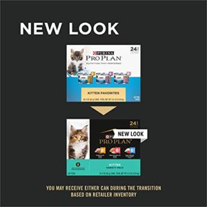 Purina Pro Plan High Protein Wet Kitten Food Variety Pack, DEVELOPMENT Kitten Favorites - (24) 3 oz. Cans