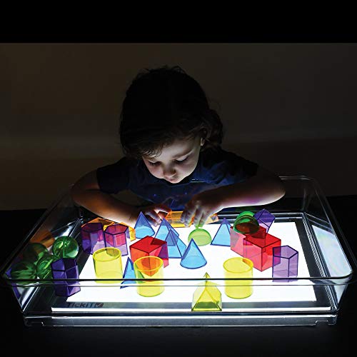 Constructive Playthings Light Panel Exploration Tray for Translucent Accessories or Water