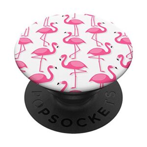 pink flamingo flamenco party white background popsockets swappable popgrip