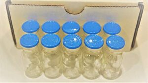 jl 10ml molded sterile clear vials with blue flip caps high quality seals and durable glass