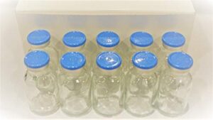 jl 20ml molded sterile clear vials with blue flip caps seals and durable glass
