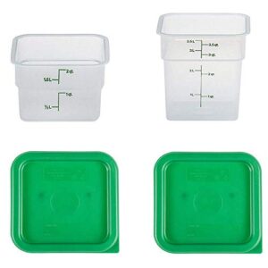 cambro containers with lids - 2 quart and 4 quart food storage set - 2 pack