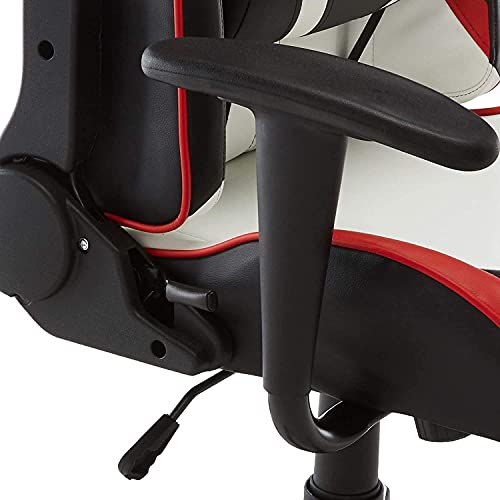 Homall Gaming Racing Office High Back PU Leather Chair Computer Desk / Video Game Chair Ergonomic Swivel Chair with Headrest and Lumbar Support (Black&White)