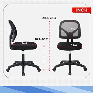 Computer Ergonomic Chair, Heavy Duty Metal Base Desk Chairs, Executive Adjustable Swivel Rolling Chair with Arms Lumbar Support Task Home Office Chair for Women, Men (Black, Set of 2)