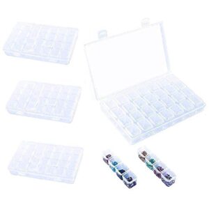 4 pack 28 slots diamond embroidery boxs, 5d diamond painting storage case for for diy art craft