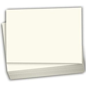 hamilco cream colored cardstock thick paper - blank index flash note & post cards - greeting invitations stationary 4 x 6" heavy weight 80 lb card stock for printer - 100 pack
