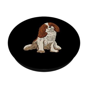 Cavalier King Charles Spaniel Dog Pop Socket Dog Lover Gifts PopSockets PopGrip: Swappable Grip for Phones & Tablets