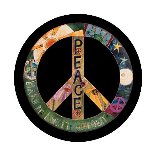 Psychedelic Peace Sign Symbols Tie Dye Groovy Hippie Art p07 PopSockets PopGrip: Swappable Grip for Phones & Tablets